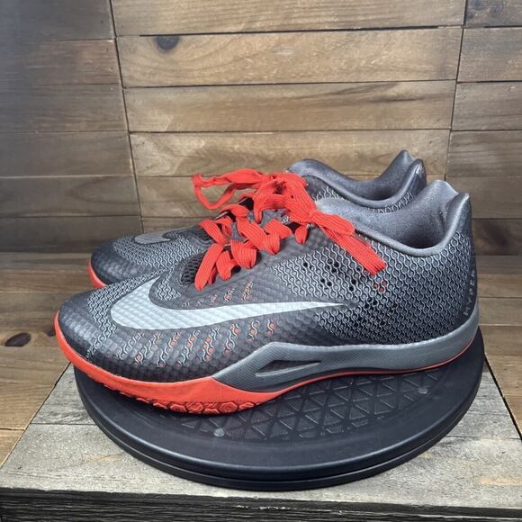 Nike Hyperlive Mens Size 8.5 Red Black Athletic Basketball Lace Up Sneakers - Picture 3 of 10